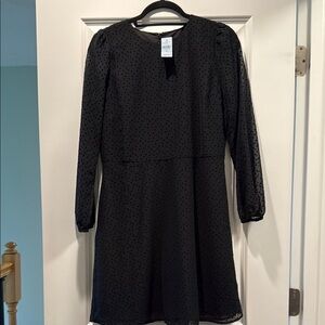 LOFT Black Polka Dot Dress